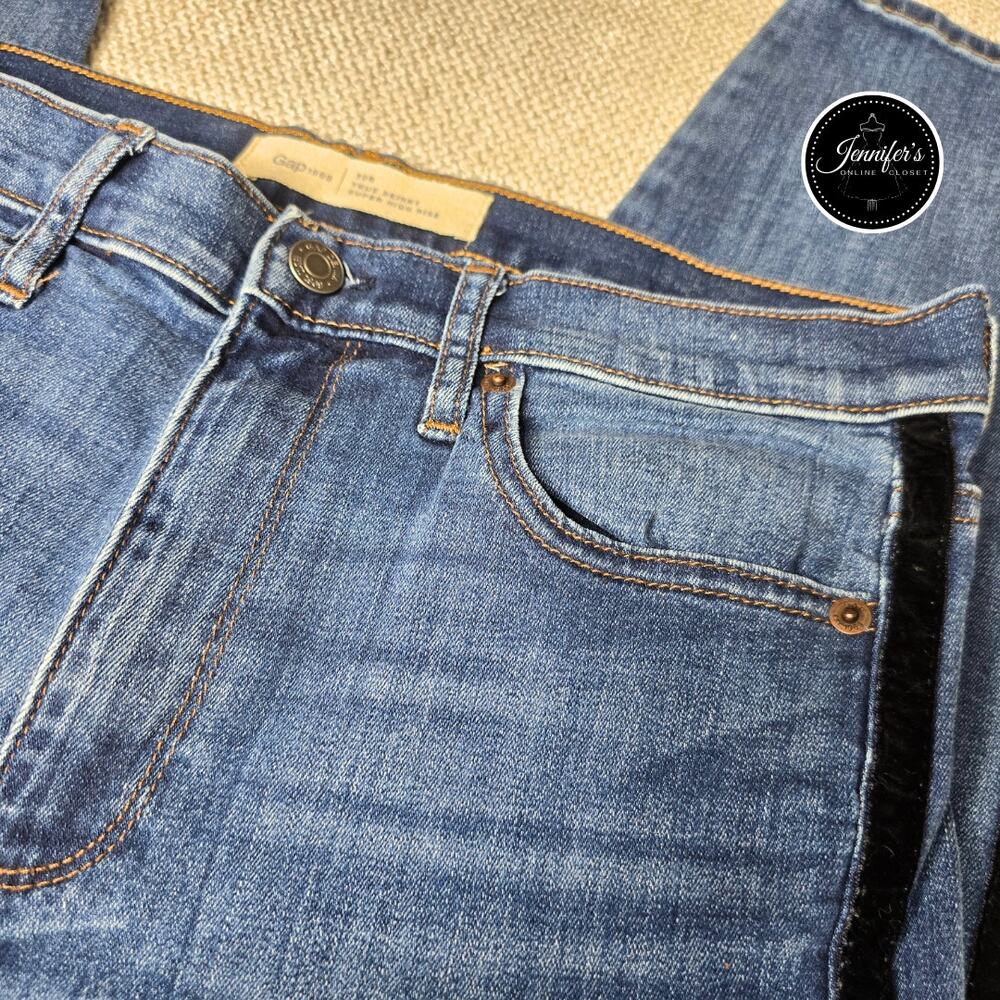 Gap 1969 Women's True Skinny Super High Rise Black Velvet Trim Jeans Size 30R - Picture 3 of 11